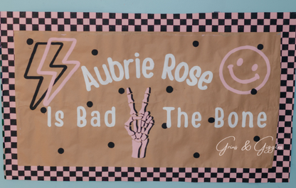 Bad TWO the Bone Birthday Banner