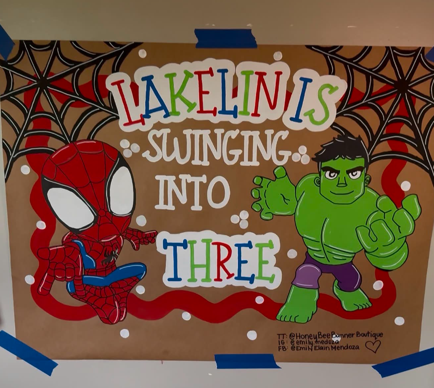 Spidey & Friends Birthday Banner