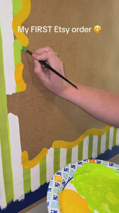 Big Green Tractor Birthday Banner